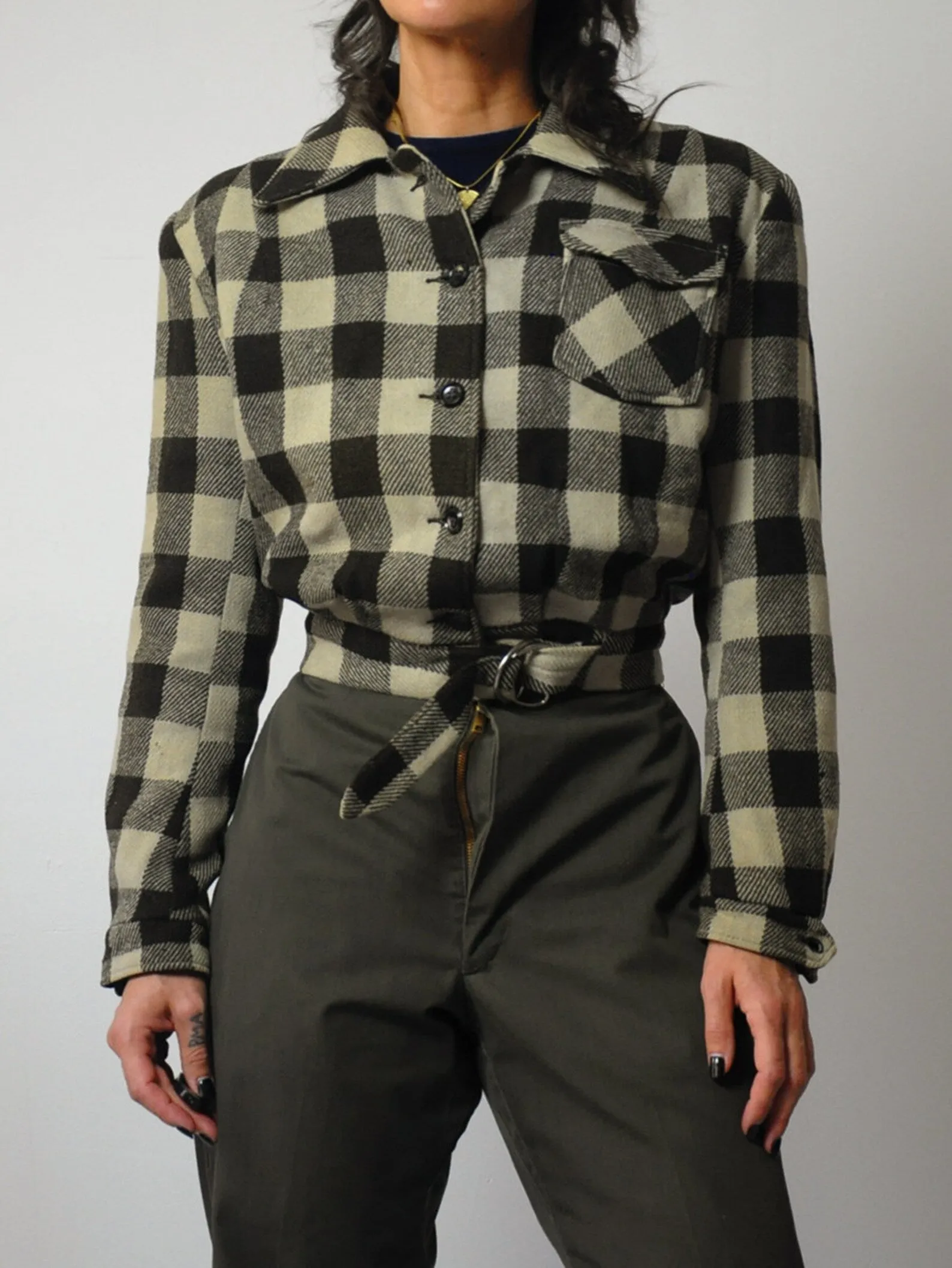 1940's Sno Fo Plaid Wool Jacket