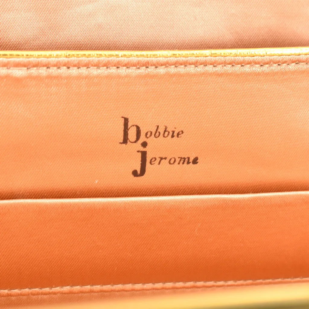 1950s Vintage Dark Brown Double Kisslock Clutch Bag