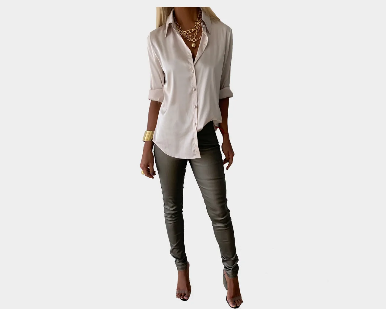2 Desert Sand long Sleeve Dress Shirt - The Milano