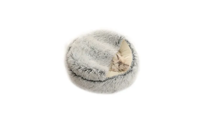 2-in-1 Round Plush Pet Sofa - Small