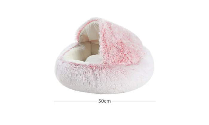2-in-1 Round Plush Pet Sofa - Small