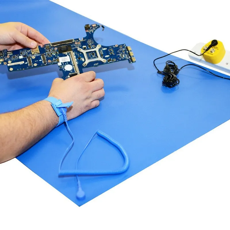 2-Layers 6.5ft Wide ESD Safe Anti-Static Table Mat 1.5mm