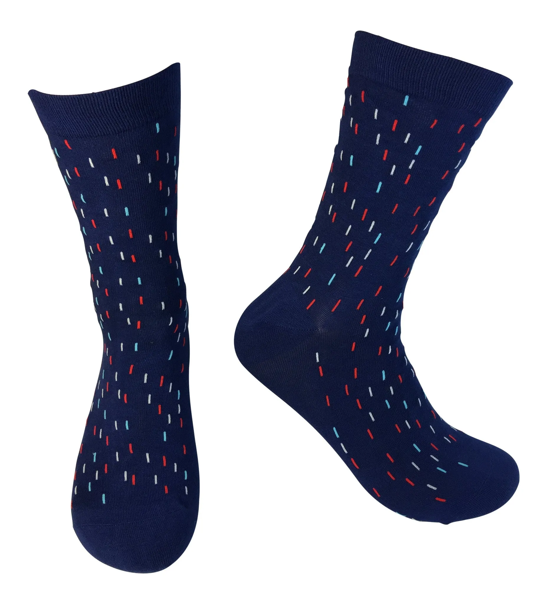 2 Pair Mens Funky Fun Colorful Socks - Hipster Power Socks - Premium Cotton Socks