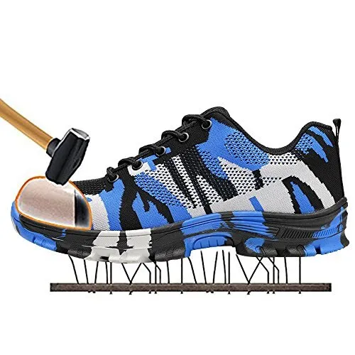 2019 New Men's Outdoor Breathable Steel Toe Protective Work Shoes Men Steel Mid Sole Indestructible Puncture Proof Safety Shoes