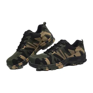 2020 New Men's Plus Size Outdoor Steel Toe Cap Military Work & Safety Boots Shoes Men Camouflage Army Puncture Proof Boots