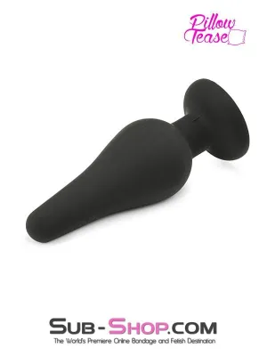 2357M      Medium Black Silicone Flare Anal Plug - MEGA Deal