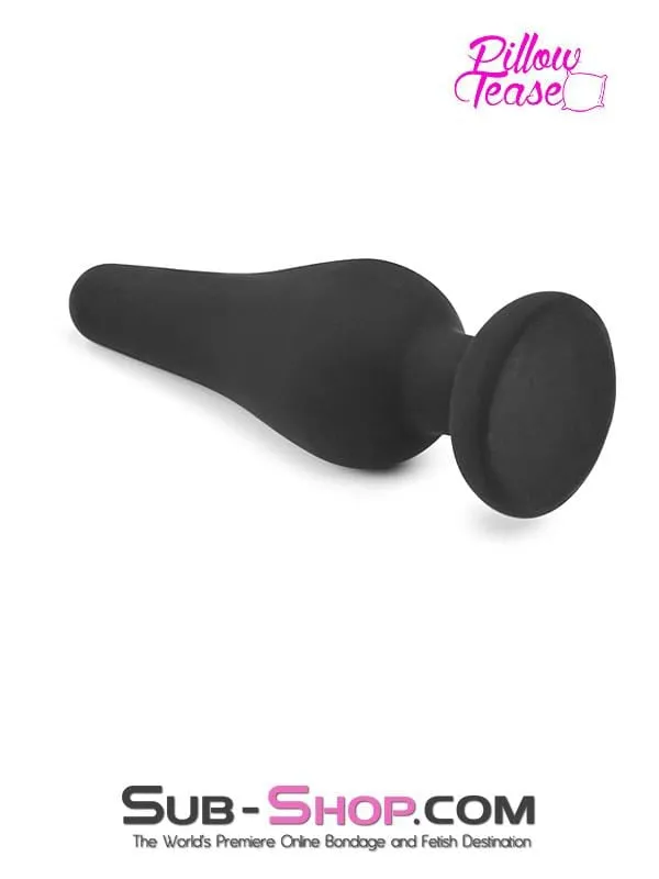 2357M      Medium Black Silicone Flare Anal Plug