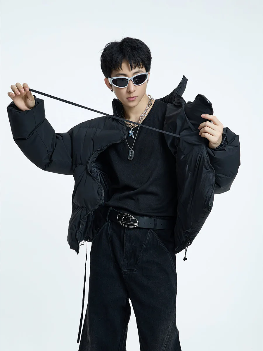 【23s September.】Irregular Zipper Design Padded Jacket -L
