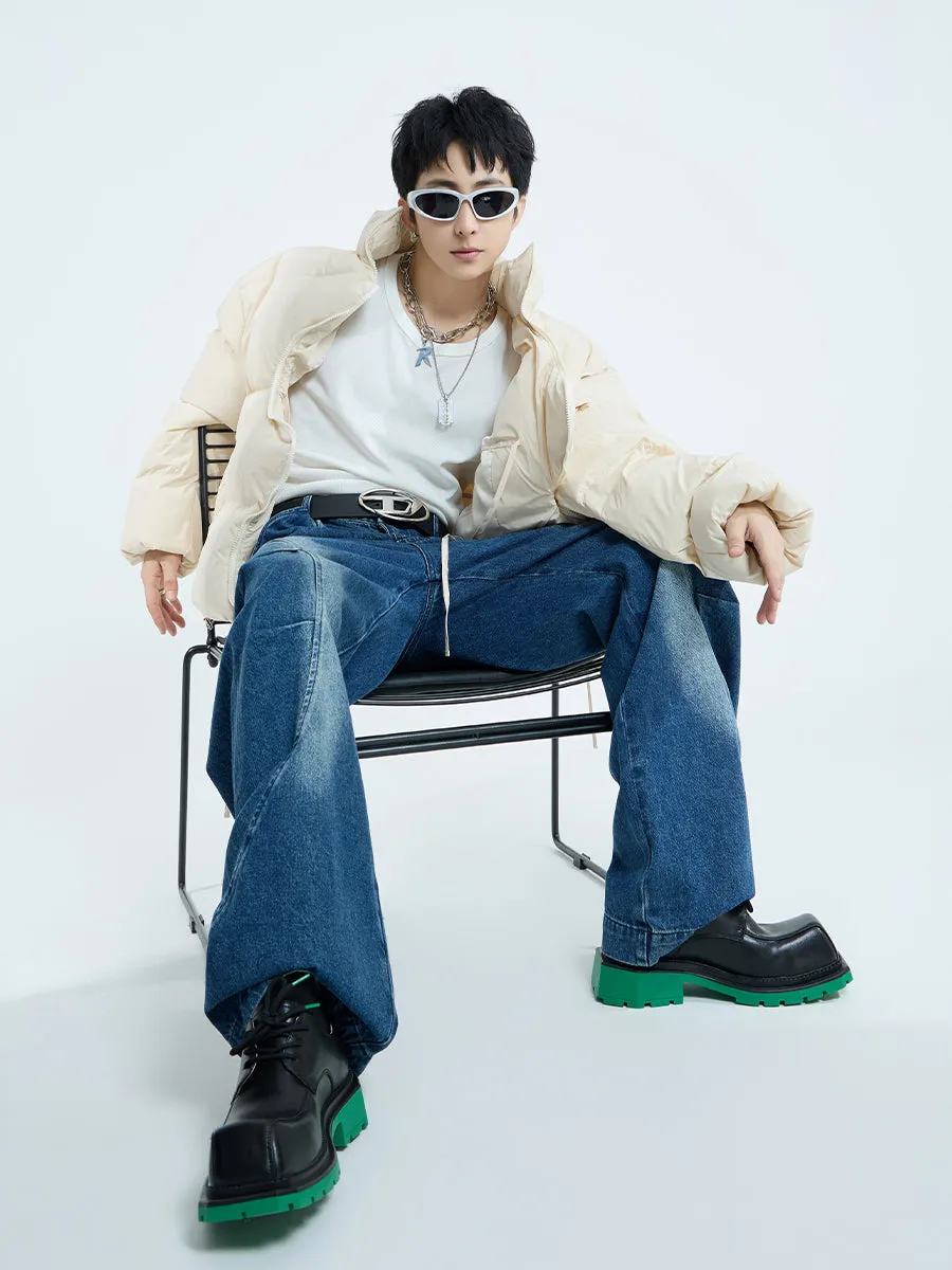 【23s September.】Irregular Zipper Design Padded Jacket -L