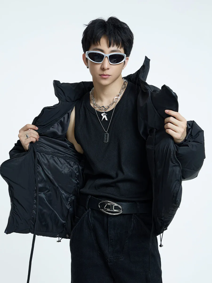 【23s September.】Irregular Zipper Design Padded Jacket -L