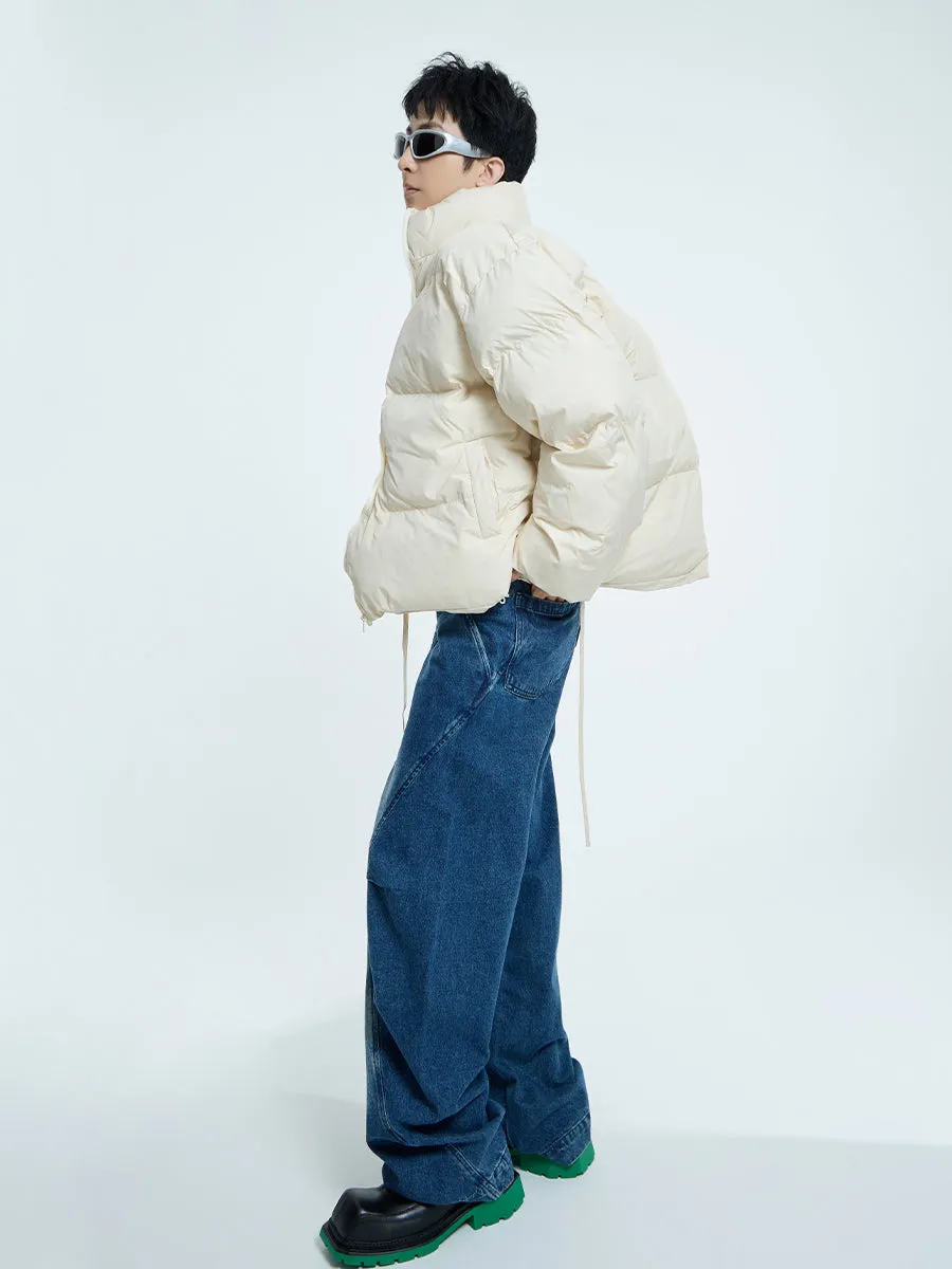【23s September.】Irregular Zipper Design Padded Jacket -L