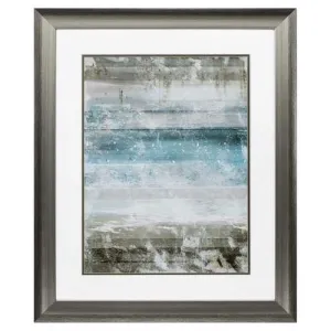 28" X 34" Silver Frame Splattered Edge II