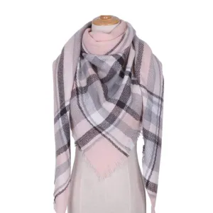29 Designs, Triangle Small Plaid Cashmere blend checked blanket Scarf
