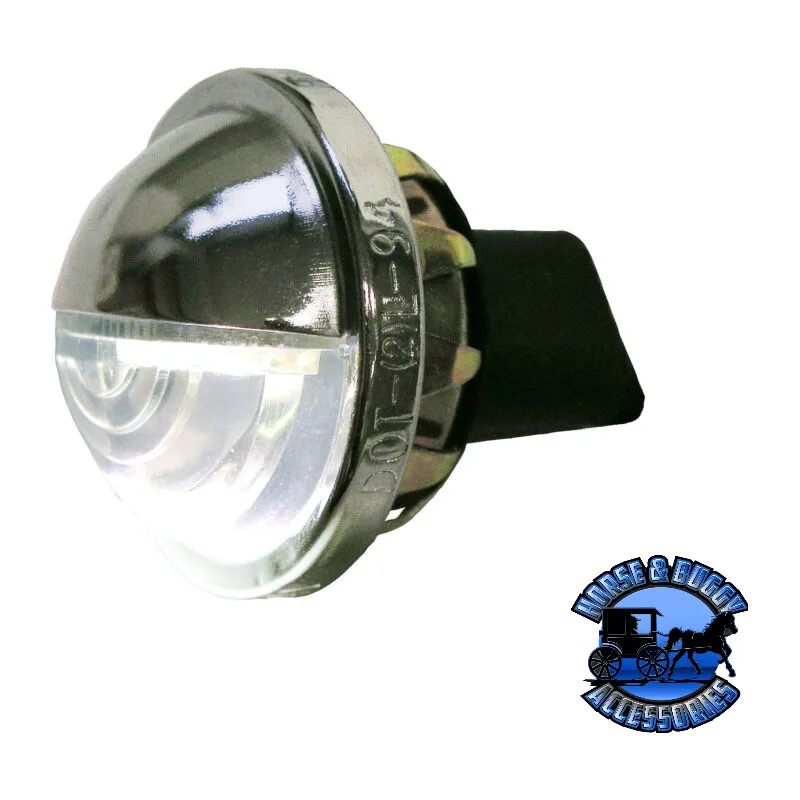 298C White LED License Light, Round, Chrome, 1.50″ Dia.