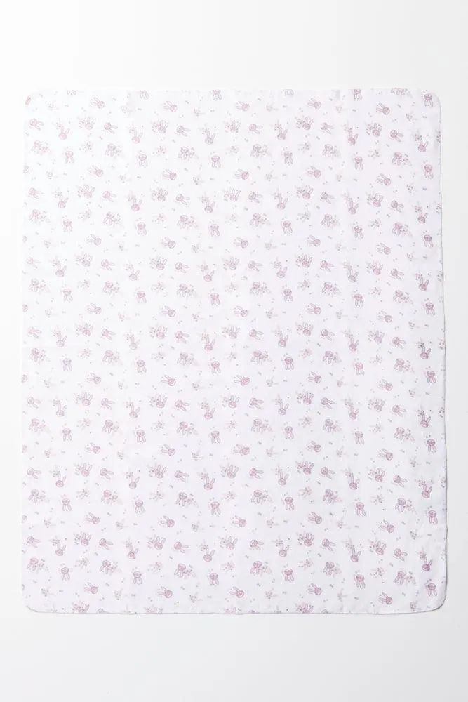 3 Pack Floral Receiver Blankets Pink
