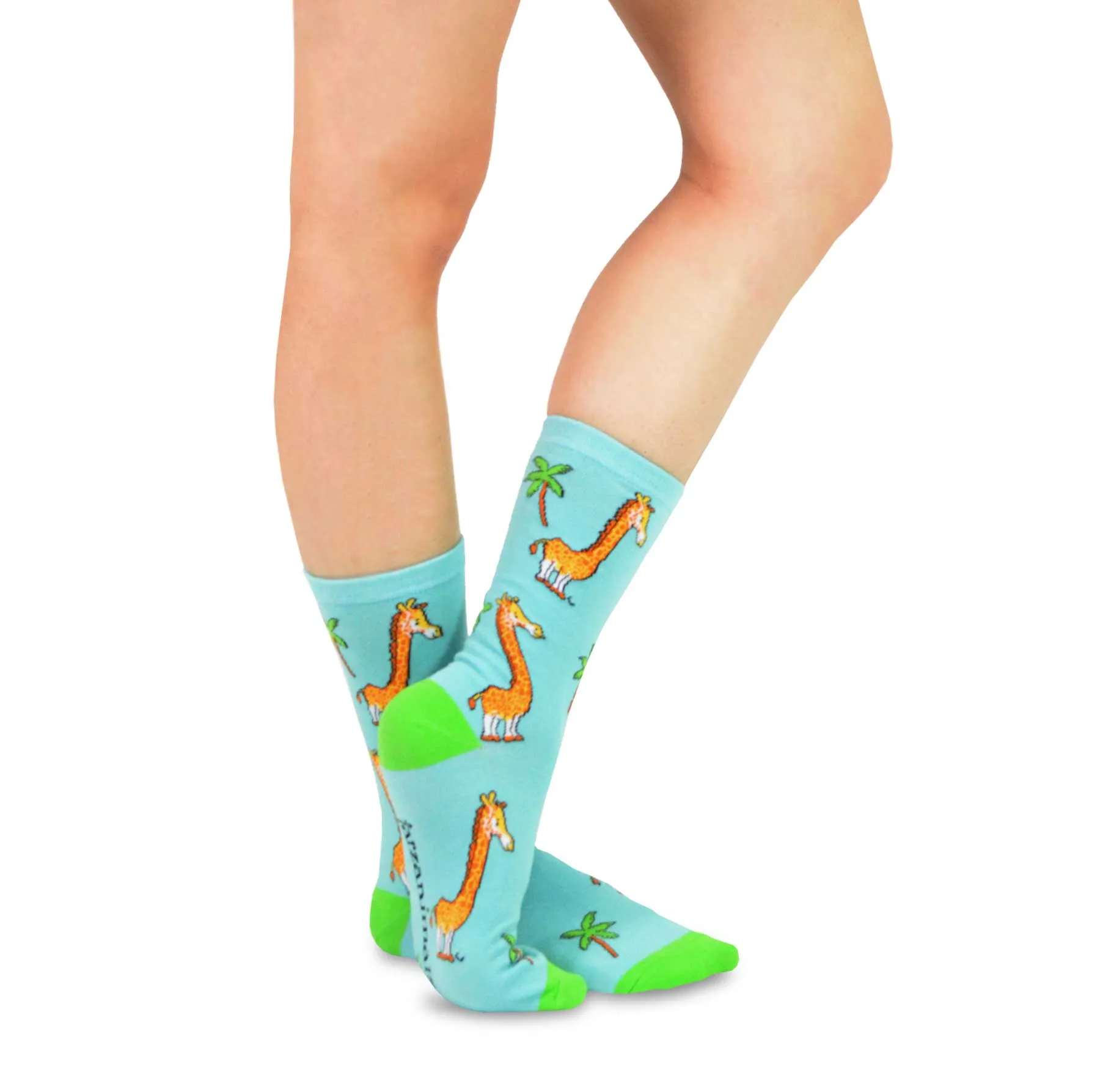 3 Pair Safari Animal Crew Socks