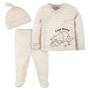 3-Piece Baby Boys Dino Take-Me-Home Set