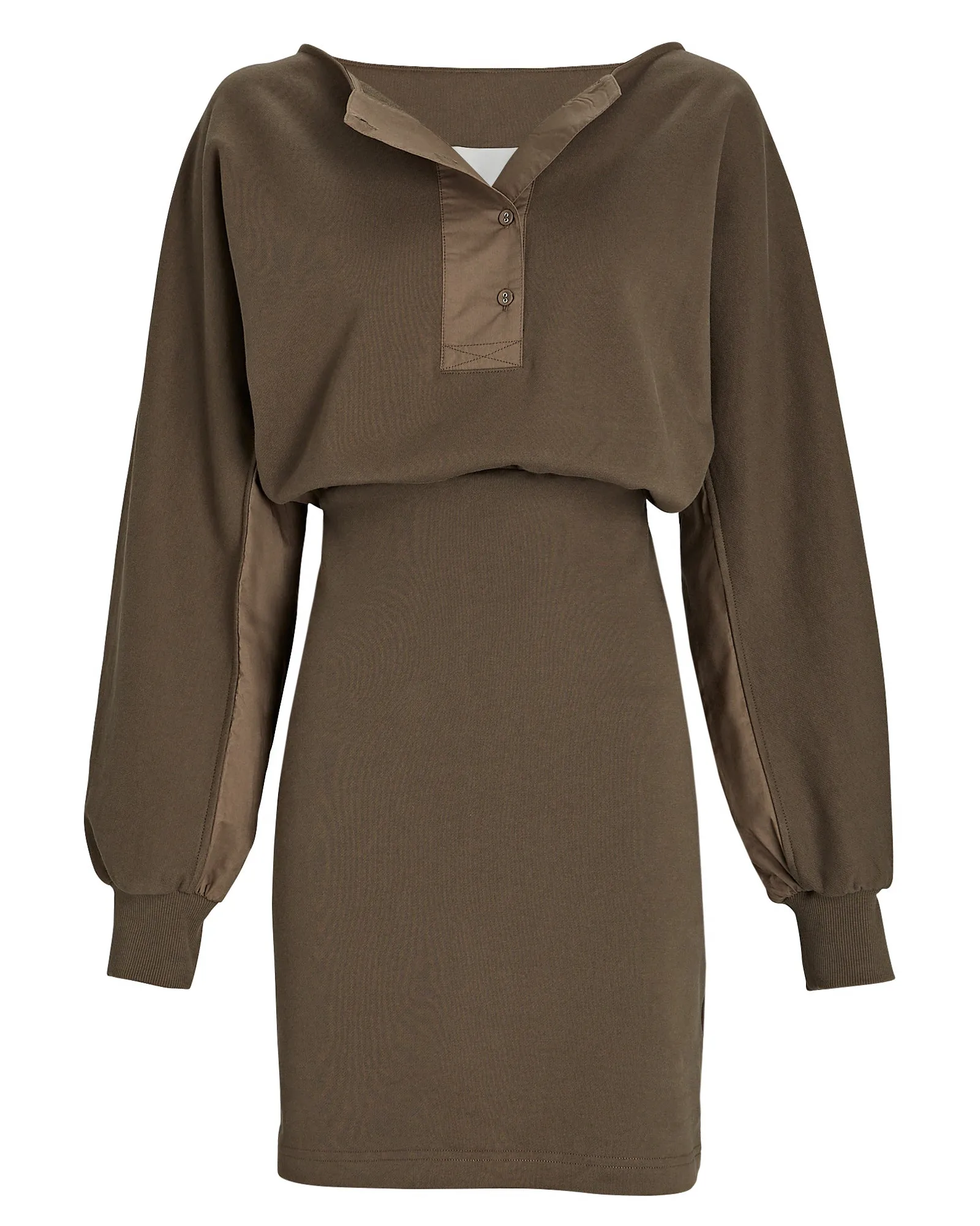 3.1 Phillip Lim French Terry Henley Mini Dress