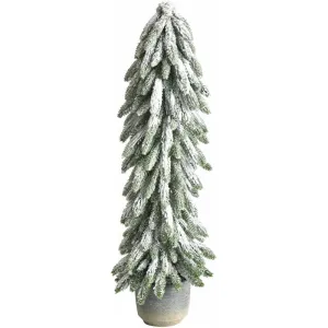 33" Flocked Artificial Tree in Decorative Planter
