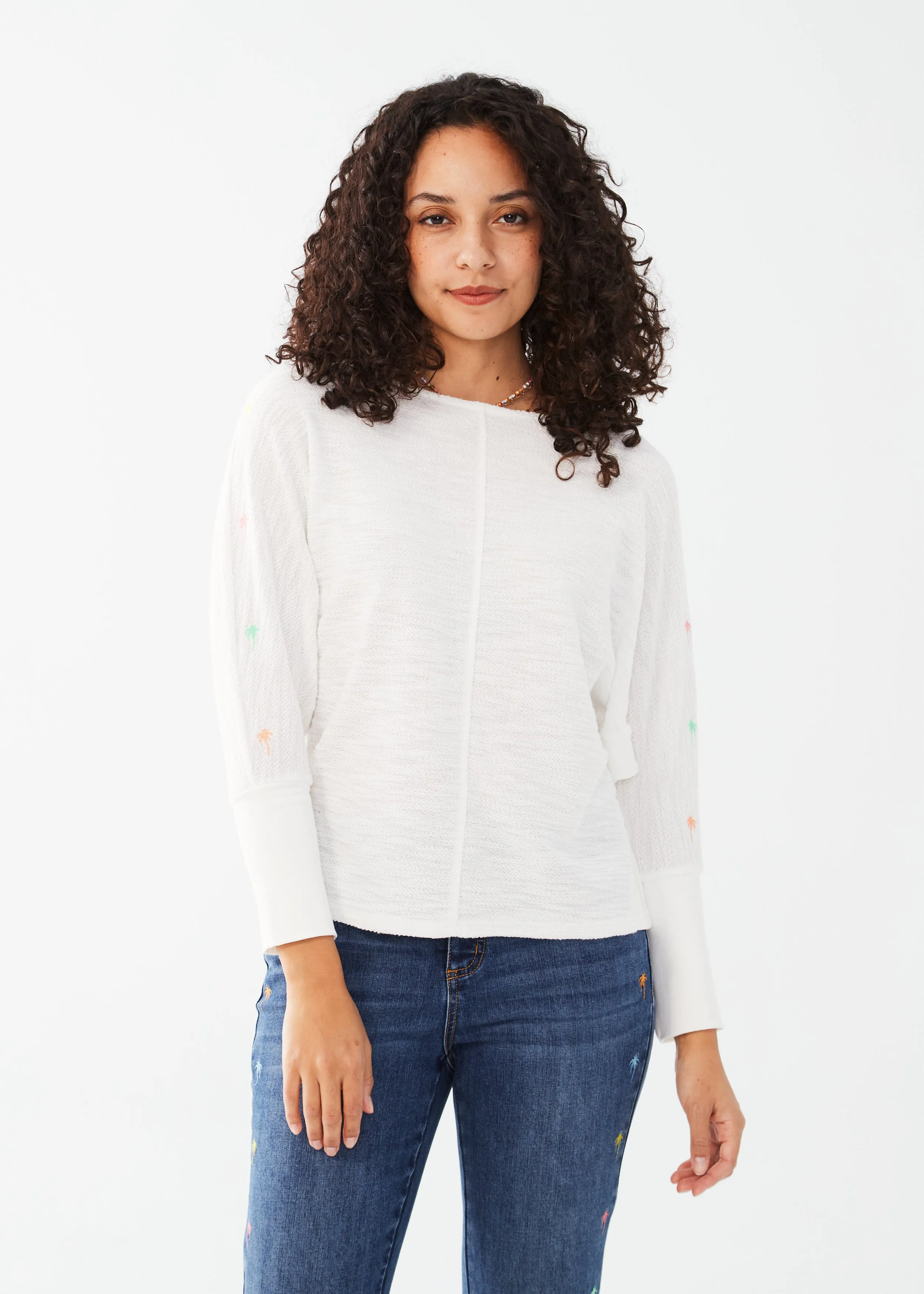 3/4 Sleeve Batwing Top
