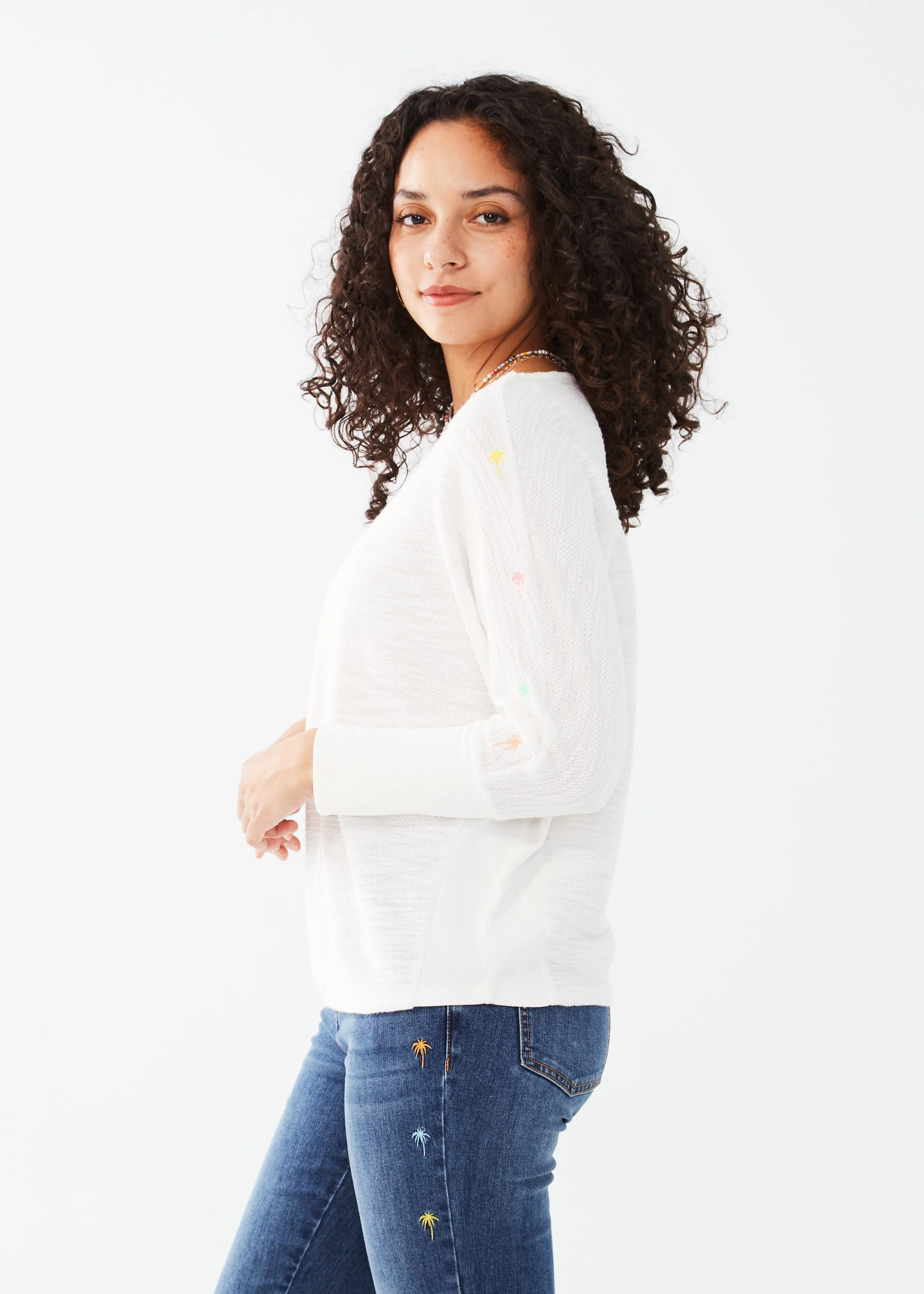 3/4 Sleeve Batwing Top