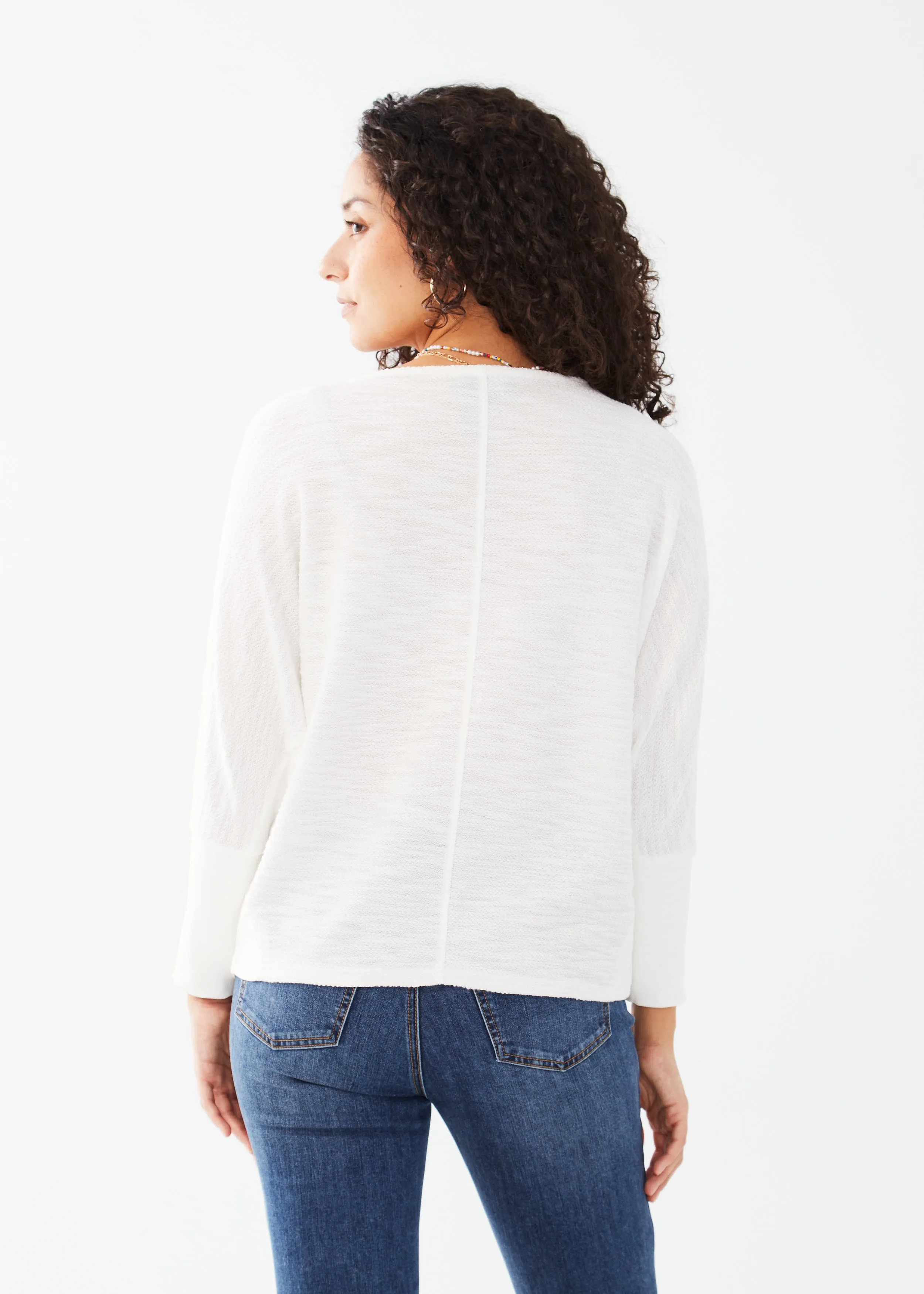 3/4 Sleeve Batwing Top