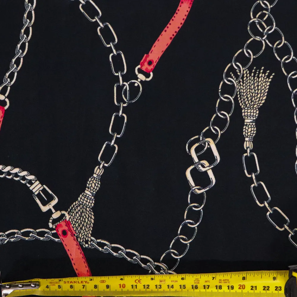 (35C) Straps and Chains Fabric
