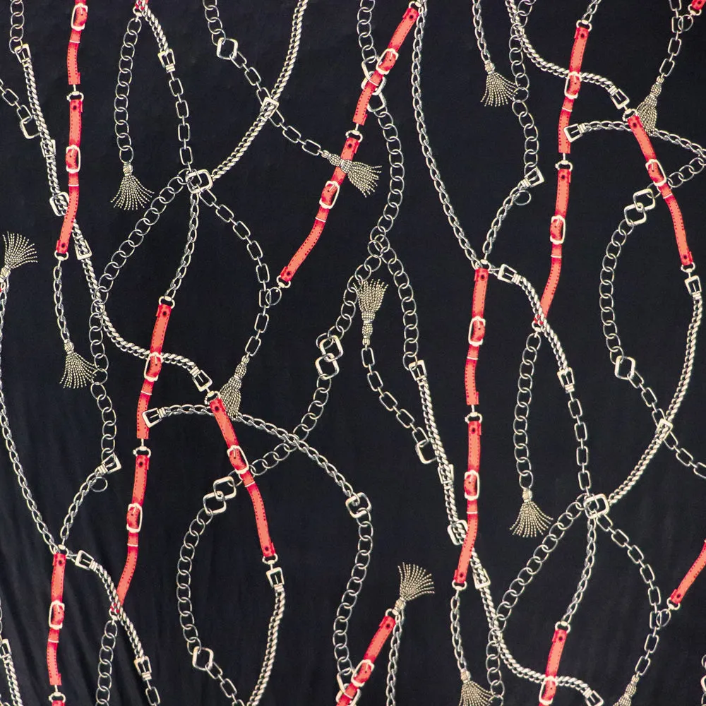 (35C) Straps and Chains Fabric