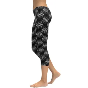 3D Black Pattern Capris