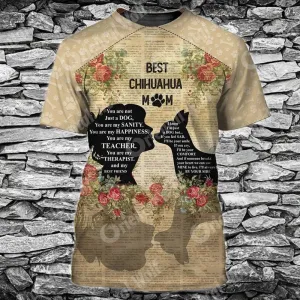 3D Dog T Shirts, Chihuahua Mom Nmd Only Sale Today All Over Print T-Shirt, Gift For Pet Loves
