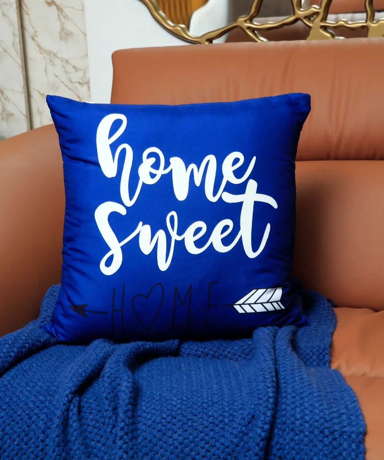4 PCs Digital Printed Cotton Cushions-SWEET HOME