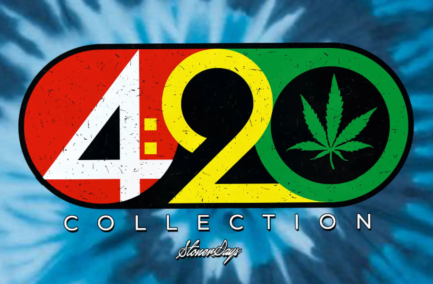 420 collection Blue Tie dye