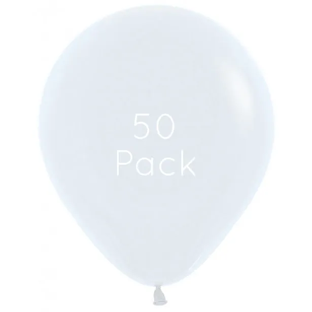 45cm White Giant Balloons - 50 Pkt