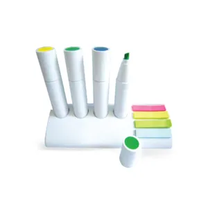 4pcs Highlighter with 4 Neon Stripes