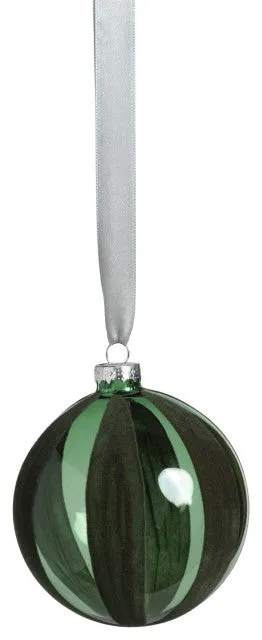 4" Flocked Green Ornament