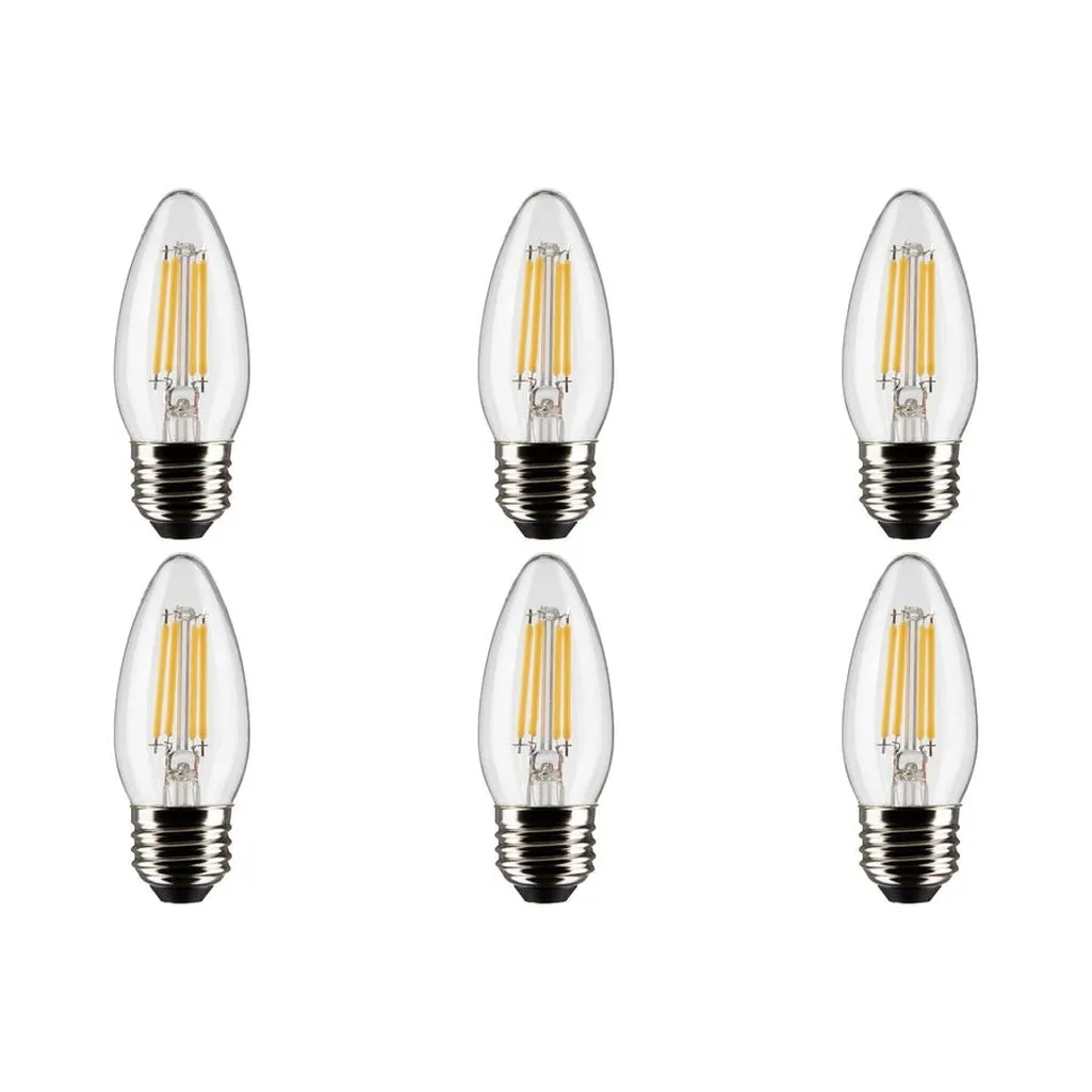 4W B11 LED - Clear - Medium base - 90 CRI - 3000K - 120V - 6PK