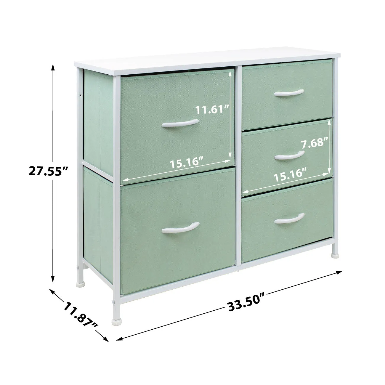 5 Drawer Dresser Nightstand