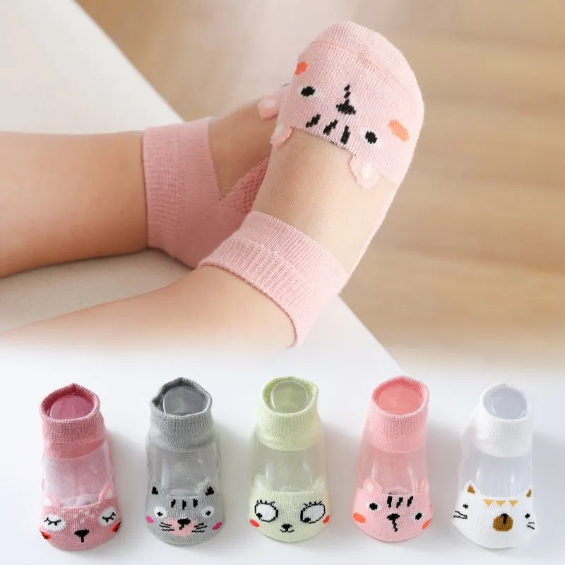 5-Pack Cotton Cartoon Animal Socks (5 Designs)