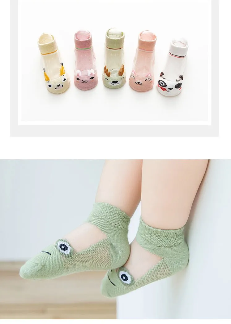 5-Pack Cotton Cartoon Animal Socks (5 Designs)