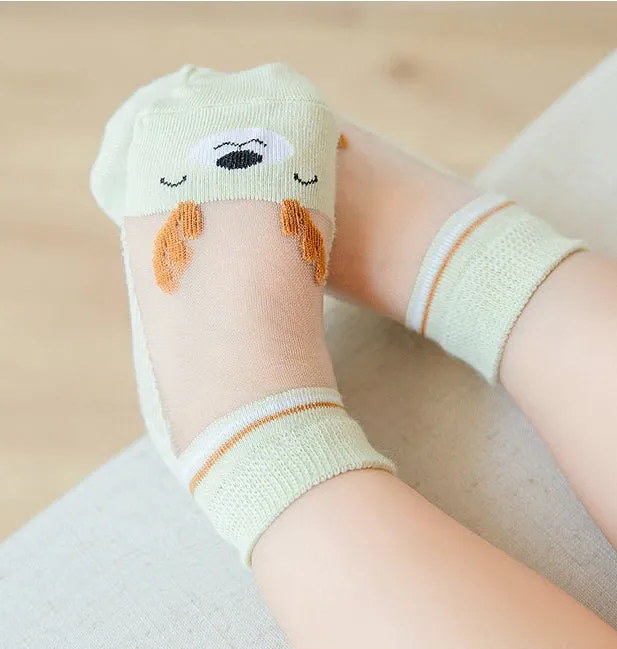 5-Pack Cotton Cartoon Animal Socks (5 Designs)