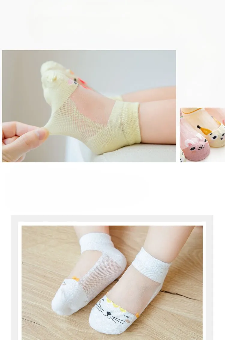 5-Pack Cotton Cartoon Animal Socks (5 Designs)