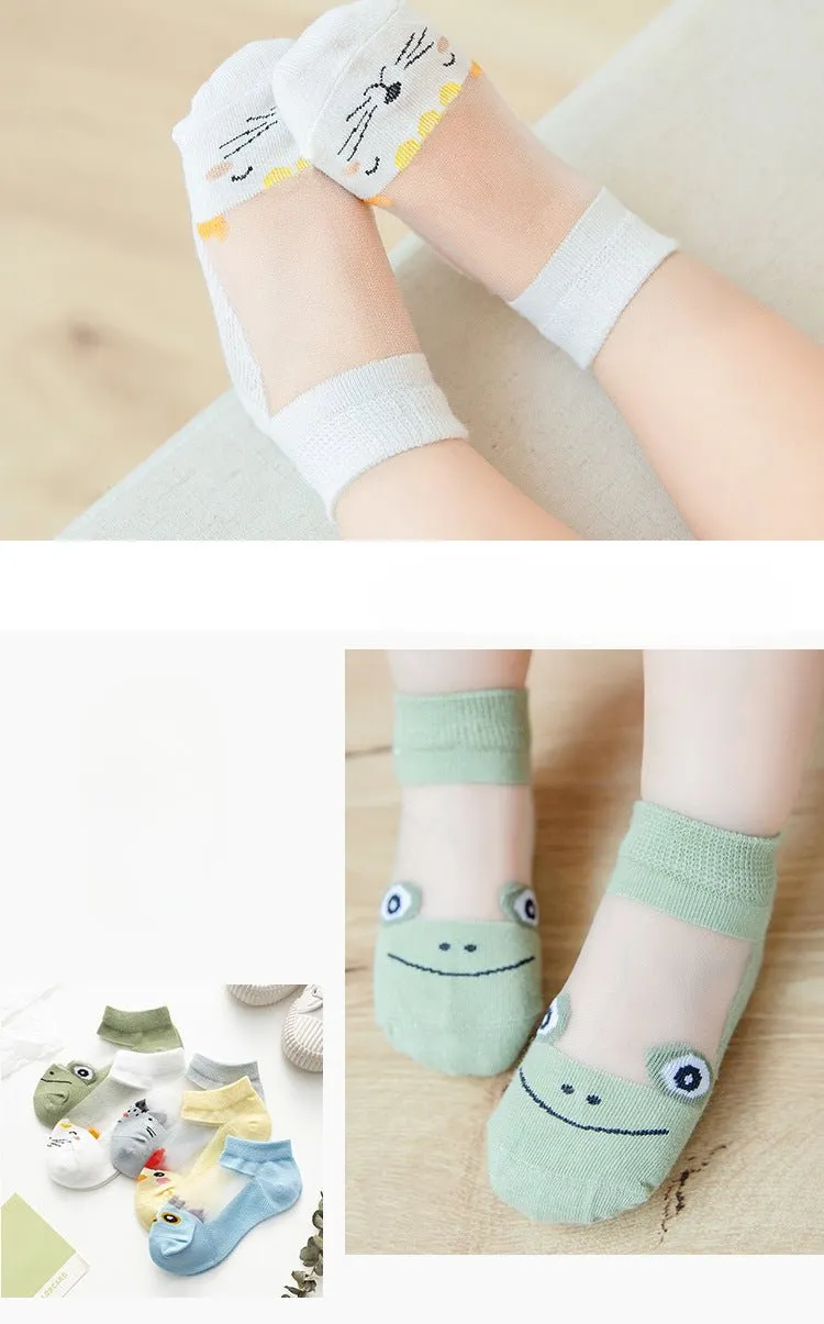 5-Pack Cotton Cartoon Animal Socks (5 Designs)