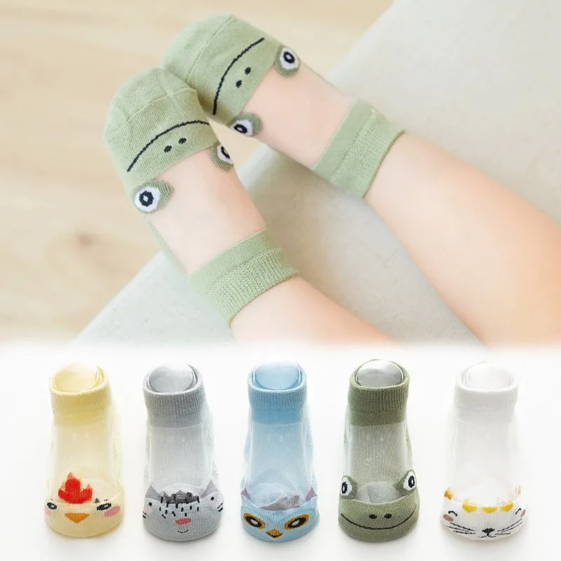 5-Pack Cotton Cartoon Animal Socks (5 Designs)