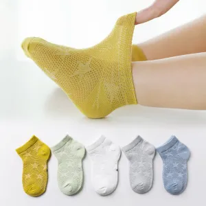 5-Pack Summer Breeze Mesh Socks (2 Designs)