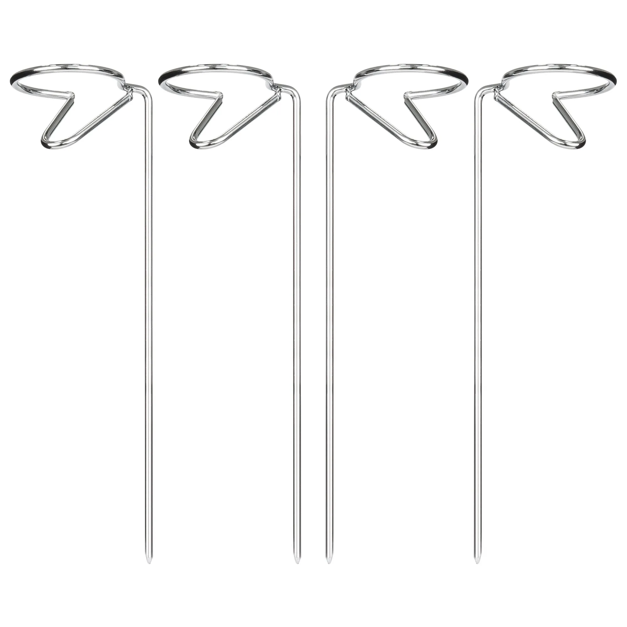 5-Piece Wine Holder Stakes - Silver