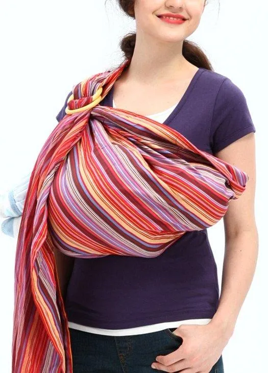 59923 Mamaway Baby Ring Sling Rainbow Mocca