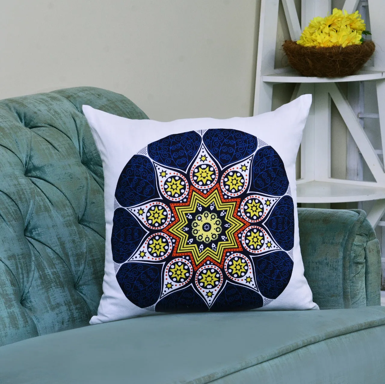 6 PCs Digital Printed Duck Cushions-Mexican Tiles