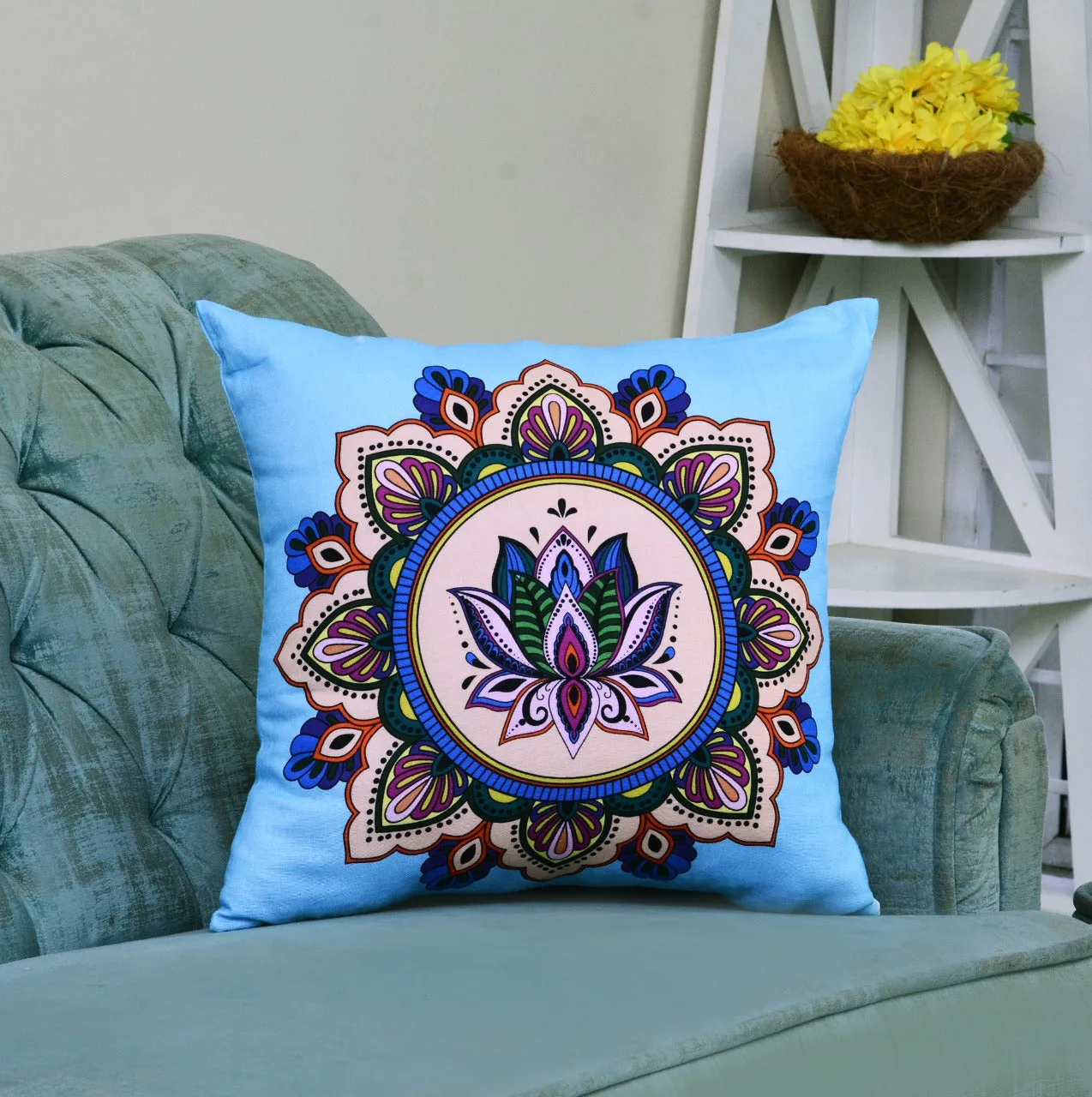 6 PCs Digital Printed Duck Cushions-Mexican Tiles