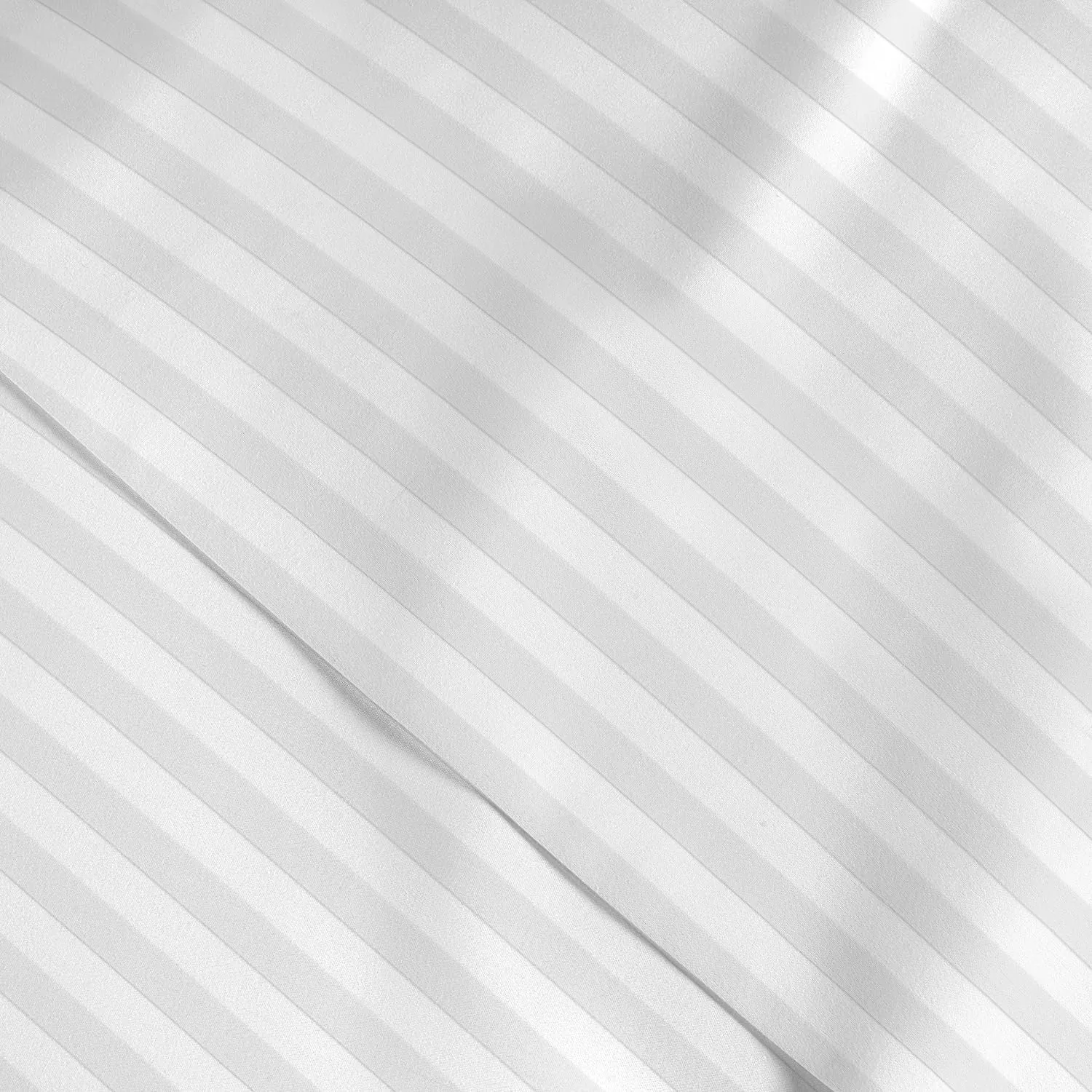 6 Piece Duvet Cover Set 240x260cm King - White Stripe