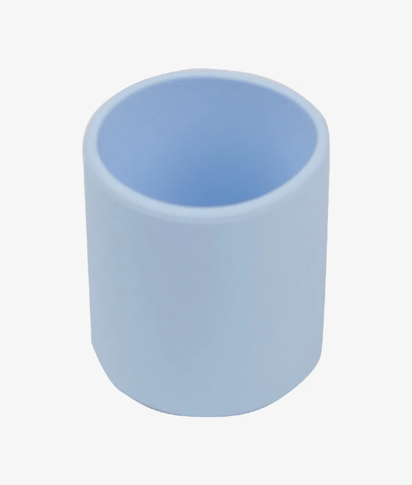 6 Piece Silicone Baby Feeding Set |  Plate, Bowl, Place-mat - Baby Blue
